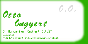 otto ongyert business card